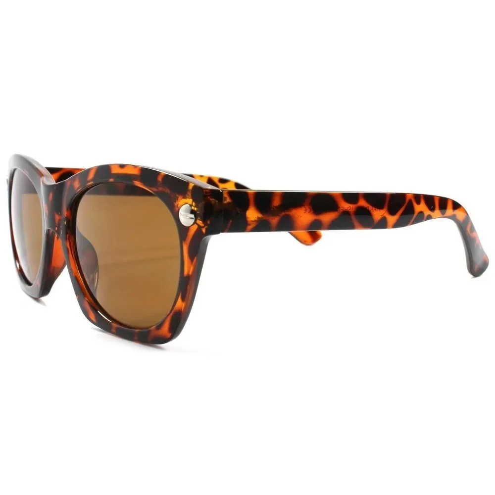 Vintage Retro 70s 80s Fashion Mens Womens Tortoise Oversized Square Sunglasses